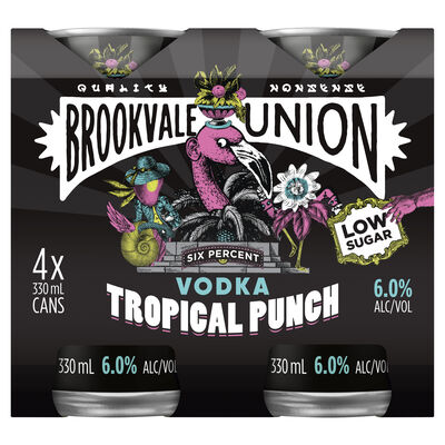 Brookvale Union 6 Tropical Punch Can 330mL Pack 4 | Liquorland
