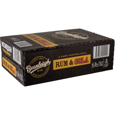 Beenleigh Aged Rum Cola 4 5 Can 375mL Carton 24 | Liquorland