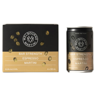 Melbourne Martini Bar Strength Espresso Can 120mL Pack 4 | Liquorland