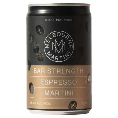 Melbourne Martini Bar Strength Espresso Can 120mL Each | Liquorland