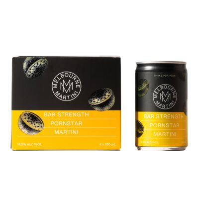 Melbourne Martini Bar Strength Porn Star Martini Can 120mL Pack 4 | Liquorland
