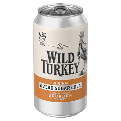 Wild Turkey Zero Cola Can 375mL Each | Liquorland