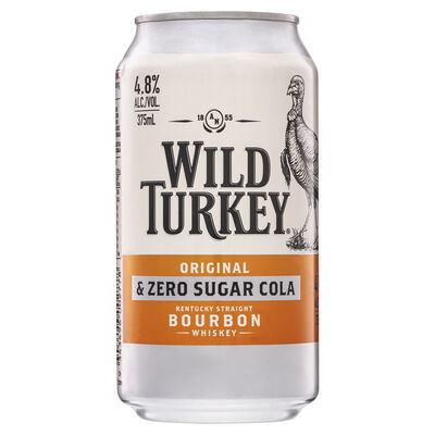 Wild Turkey Zero Cola Can 375mL Each | Liquorland