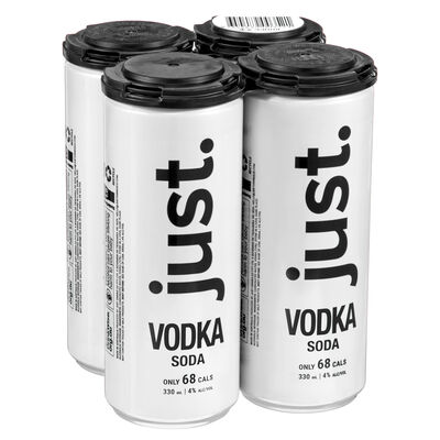 Just Vodka Soda 4 Can 330mL Pack 4 | Liquorland