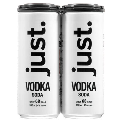 Just Vodka Soda 4 Can 330mL Pack 4 | Liquorland