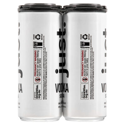 Just Vodka Soda 4 Can 330mL Pack 4 | Liquorland