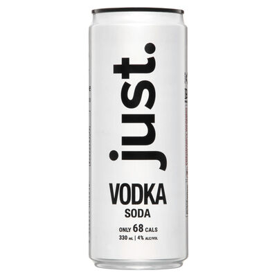 Just Vodka Soda 4 Can 330mL Each | Liquorland