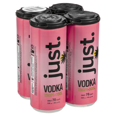 Just Vodka Tropicool 4 Can 330mL Pack 4 | Liquorland