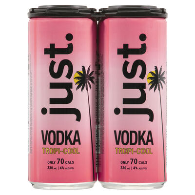 Just Vodka Tropicool 4 Can 330mL Pack 4 | Liquorland
