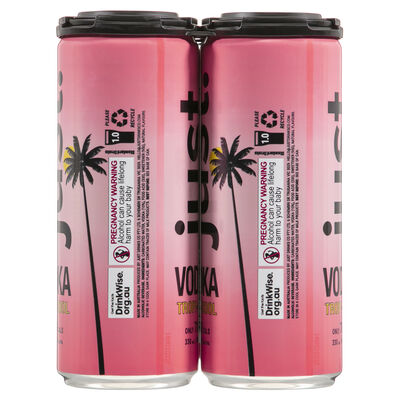 Just Vodka Tropicool 4 Can 330mL Pack 4 | Liquorland