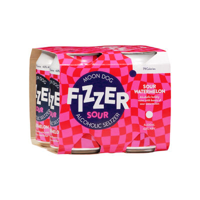 Moon Dog Fizzer Sour Watermelon Can 330mL Pack 4 | Liquorland