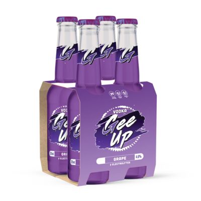 Gee Up Grape Vodka Bottle 275mL Pack 4 | Liquorland