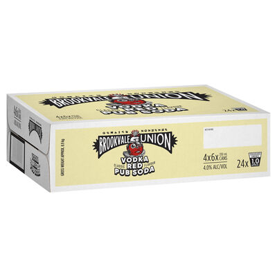 Brookvale Union Vodka Red Pub Soda Can 330mL Carton 24 | Liquorland