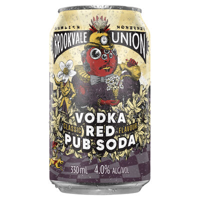 Brookvale Union Vodka Red Pub Soda Can 330mL Each | Liquorland