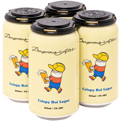 Dangerous Ales Crispy Boi Lager Can 355mL Pack 4 | Liquorland