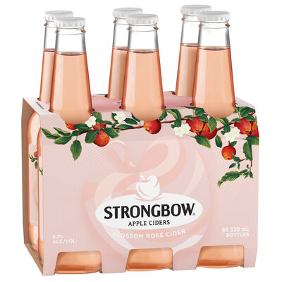 Strongbow Blossom Rose 8 2 Cider Bottle 330mL Pack 6 | Liquorland
