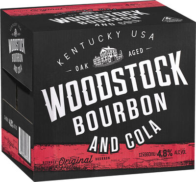 Woodstock Bourbon Cola Bottle 660mL Carton 12 | Liquorland