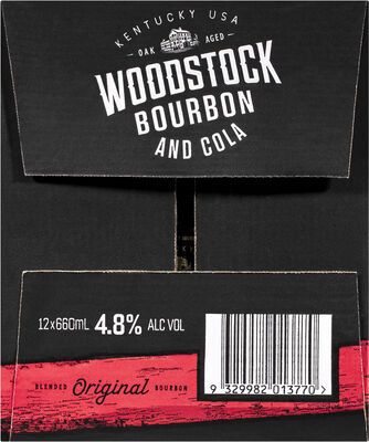 Woodstock Bourbon Cola Bottle 660mL Carton 12 | Liquorland