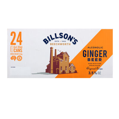 Billson S Ginger Beer Can 355mL Carton 24 | Liquorland