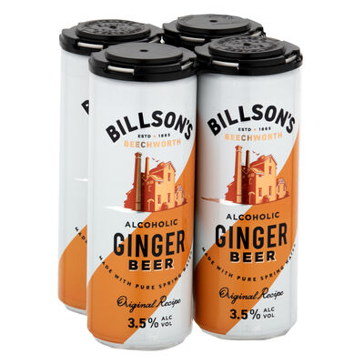Billson S Ginger Beer Can 355mL Pack 4 | Liquorland