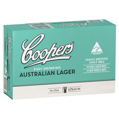 Coopers Australian Lager Can 375mL Carton 24 | Liquorland
