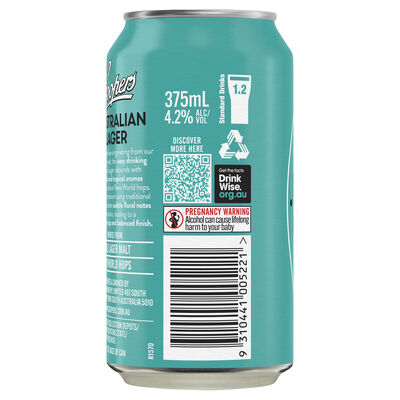 Coopers Australian Lager Can 375mL Each | Liquorland