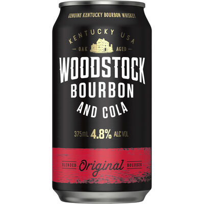 Woodstock 4 8 Bourbon Cola Can 375mL Each | Liquorland