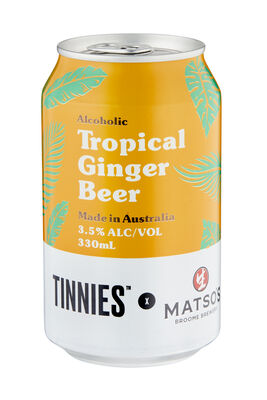 Matso S Tinnies Tropical Ginger Beer Can 330mL Carton 24 | Liquorland