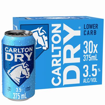 Carlton Dry Middy 3 5 Block Can 375mL Pack 30 | Liquorland