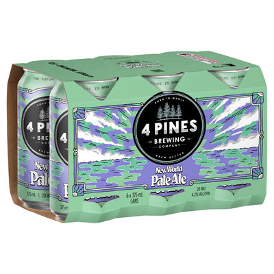 4 Pines Brewing New World Pale Ale Can 375mL Pack 6 | Liquorland
