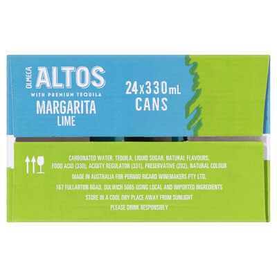 Altos Margarita Lime Cocktails Can 330mL Carton 24 | Liquorland