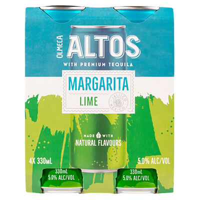 Altos Margarita Lime Cocktails Can 330mL Pack 4 | Liquorland