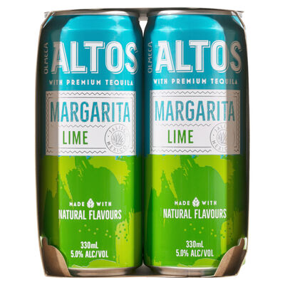Altos Margarita Lime Cocktails Can 330mL Pack 4 | Liquorland