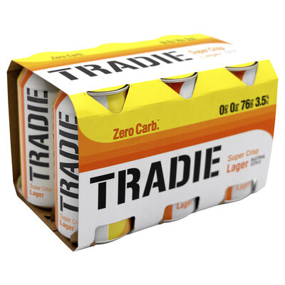 Tradie Zero Carb Mid Lager Can 375mL Pack 6 | Liquorland