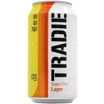 Tradie Zero Carb Mid Lager Can 375mL Each | Liquorland