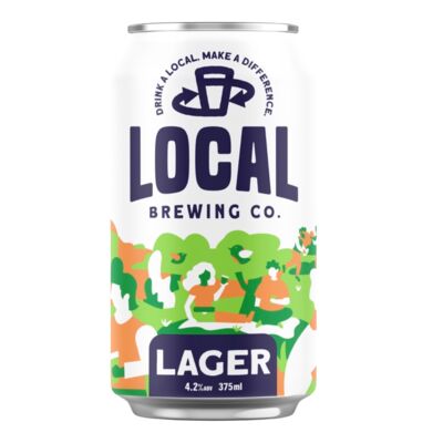 Local Brewing Lager Can 375mL Each | Liquorland