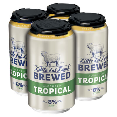 Little Fat Lamb Brewed Tropical Can 375mL Pack 4 | Liquorland