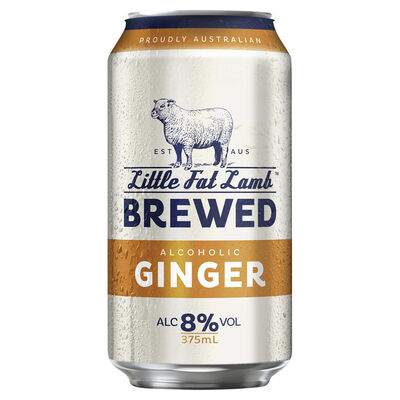 Little Fat Lamb Brewed Ginger Can 375mL Each | Liquorland