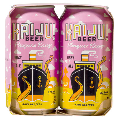 Kaiju Pleazure Kruze Hazy Pale Ale Can 375mL Pack 4 | Liquorland