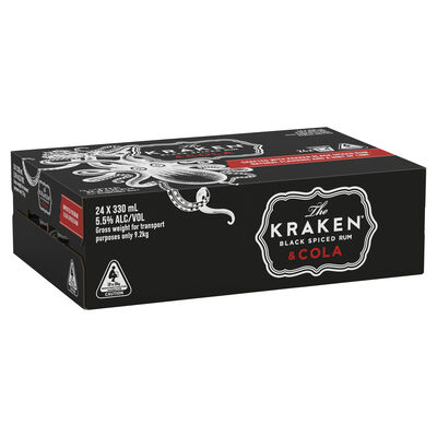 The Kraken Spiced Rum Cola Can 330mL Carton 24 | Liquorland