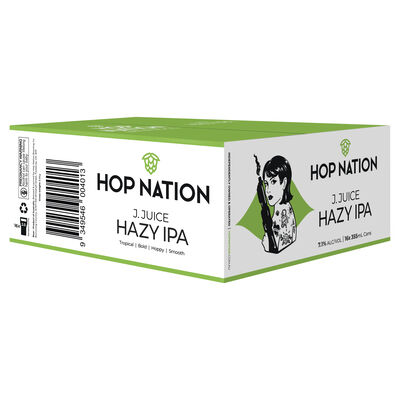 Hop Nation J Juice Hazy Ipa Can 355mL Carton 16 | Liquorland