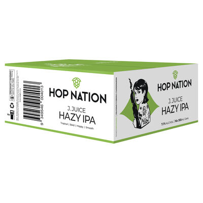 Hop Nation J Juice Hazy Ipa Can 355mL Carton 16 | Liquorland