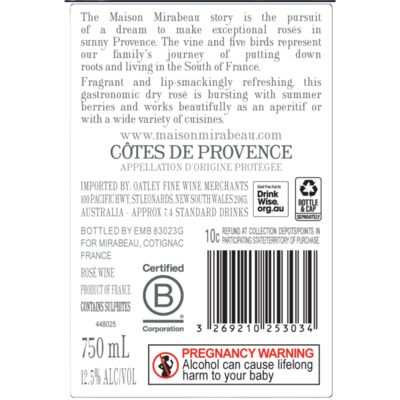 Mirabeau Classic Rose 750mL Each | Liquorland
