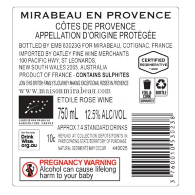 Mirabeau Etoile Rose 750mL Each | Liquorland