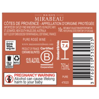 Mirabeau Pure Rose 750mL Each | Liquorland