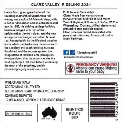 Scotchmans Hill Henry Frost Riesling 750mL Each | Liquorland