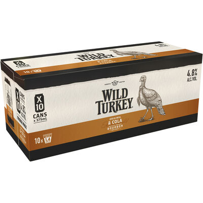 Wild Turkey Cola Can 375mL 10pk Pack 10 | Liquorland