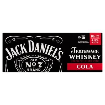 Jack Daniels Cola Can 375mL 10pk Pack 10 | undefined