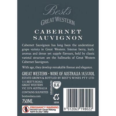 Bests Great West Cabernet Sauvignon 750mL Each | undefined