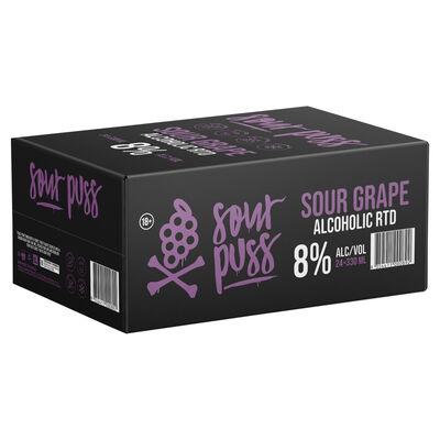Sour Puss Grape Can 8 330mL Carton 24 | Liquorland